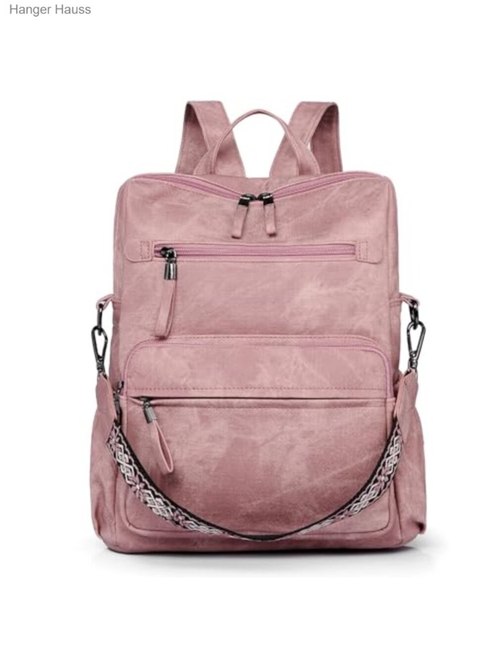 PU Leather Convertible Backpack Purse for Women, 3 Piece Set Work Travel Handbag